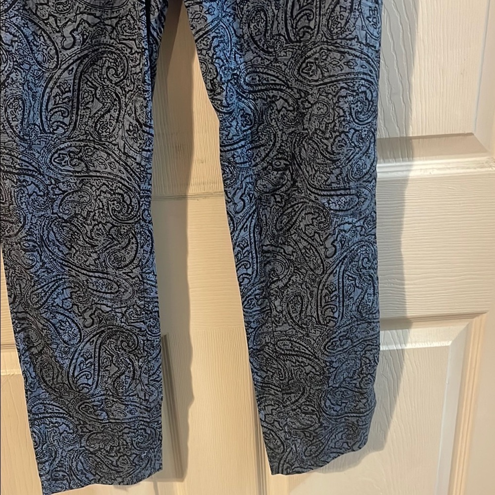 J. Jill Women's Navy Paisley Trousers - Picture 4 of 9
